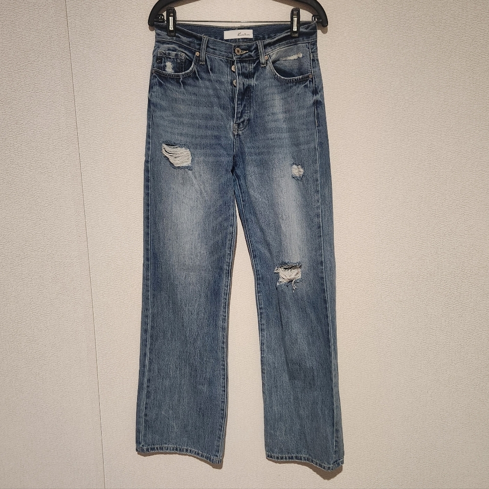 KanCan 90's Ultra High Rise Button Fly Flare Jeans Size 5/26 - Picture 3 of 8